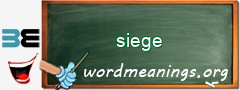 WordMeaning blackboard for siege